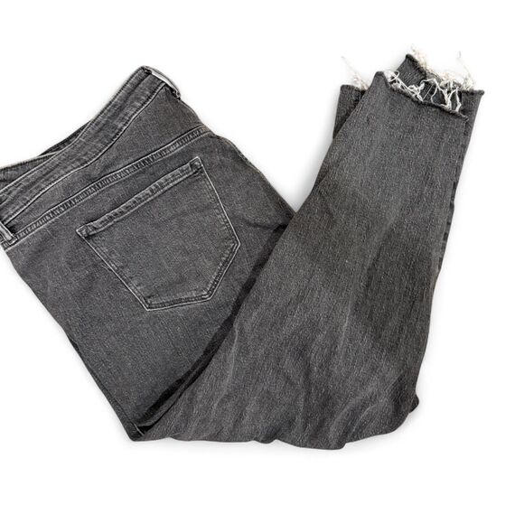Old Navy Women's Black Grey Vintage Inspired Straight Leg Jeans Denim Sz 22 - Picture 2 of 3